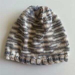 Women's Striped Hand Knit Beanie